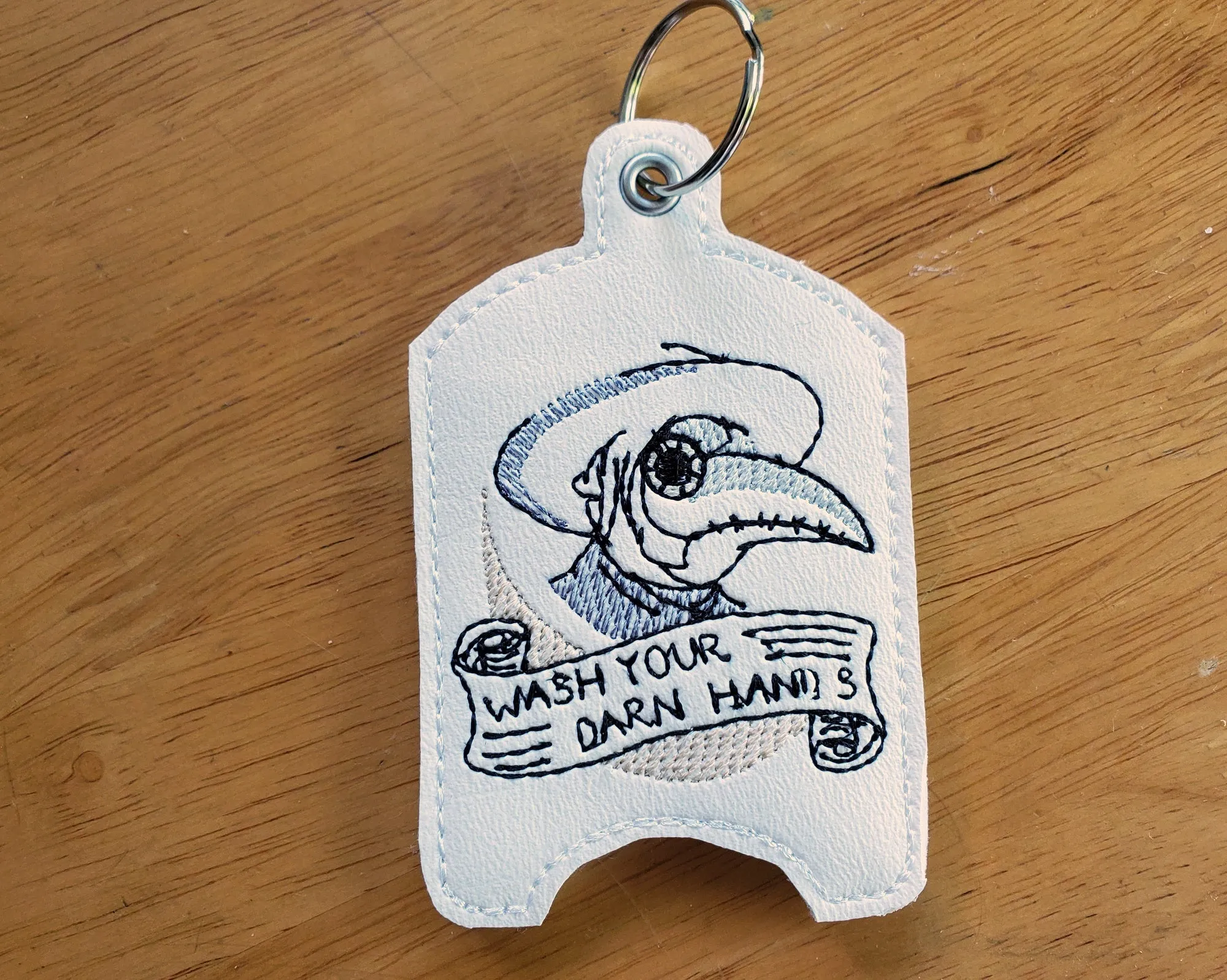 Wash your Darn Hands - Hand Sanitizer Holder - White