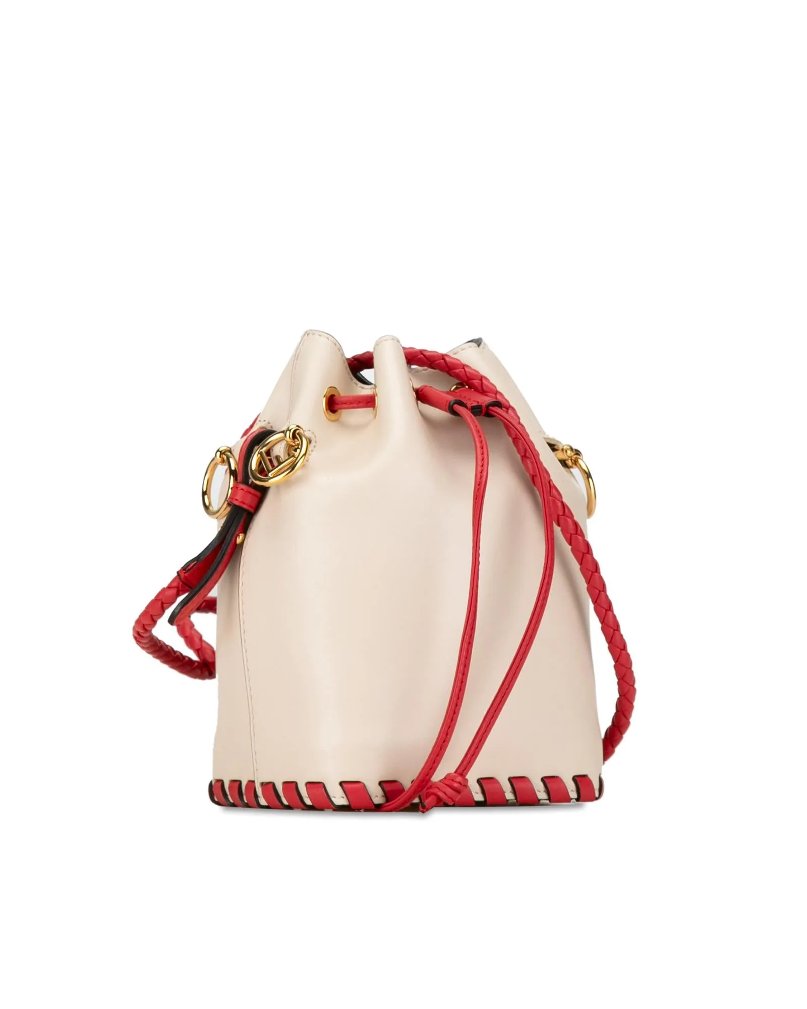 Whipstitch Leather Bucket Bag