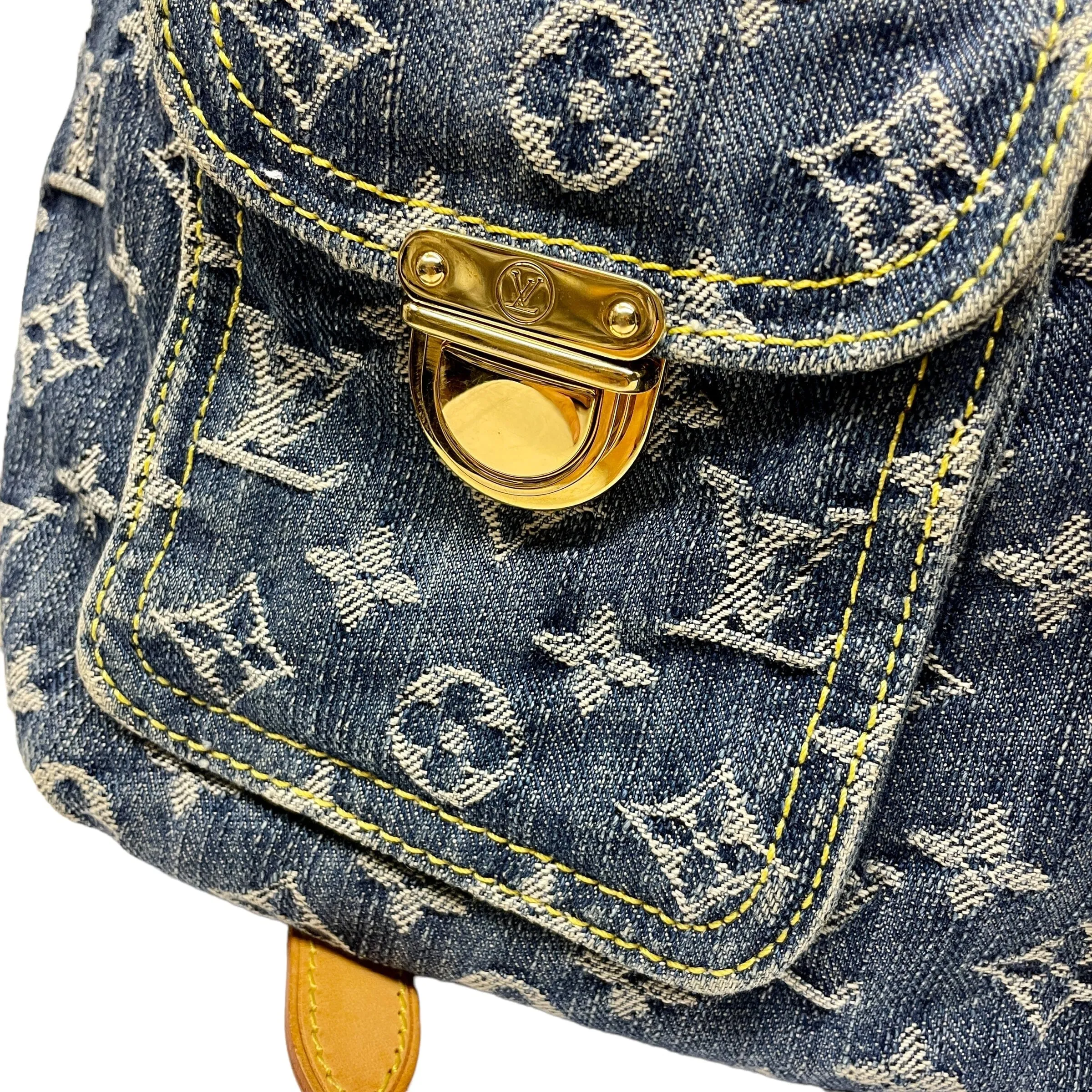 Y2K Louis Vuitton Denim Logo Monogram Vintage "Sac a Dos" Backpack